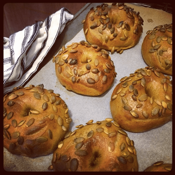 Pumpkin bagels