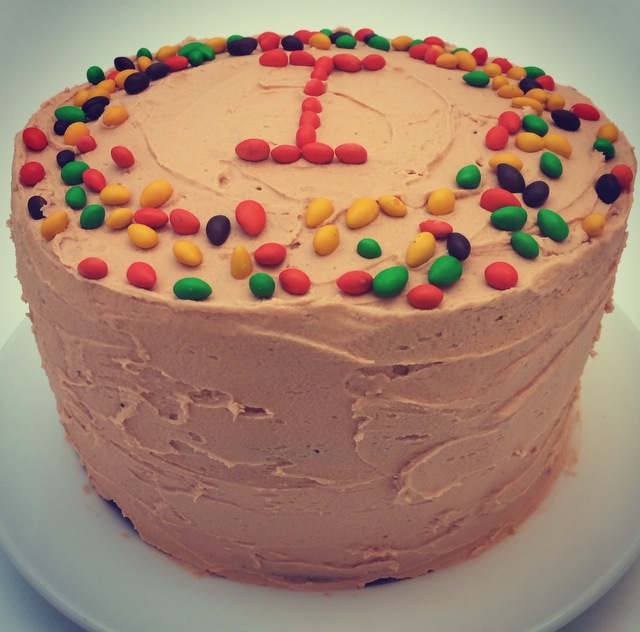 Sunflower seeds on cake